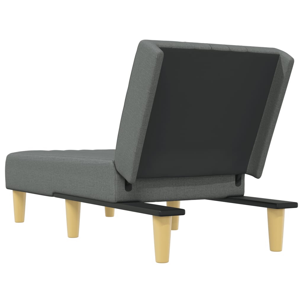 Chaise Longue in Tessuto Grigio Scuro 352823