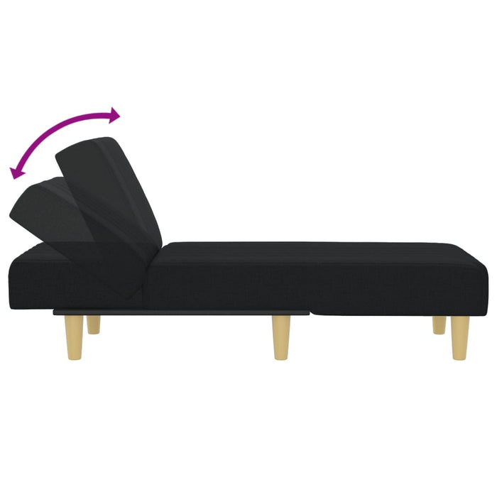 Chaise Longue in Tessuto Nero 352824