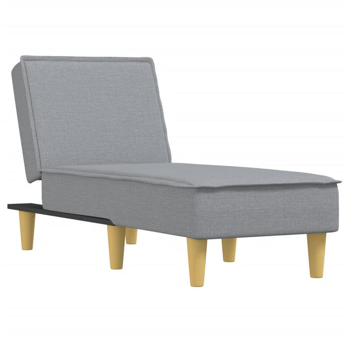 Chaise Longue in Tessuto Grigio Chiaro 352831