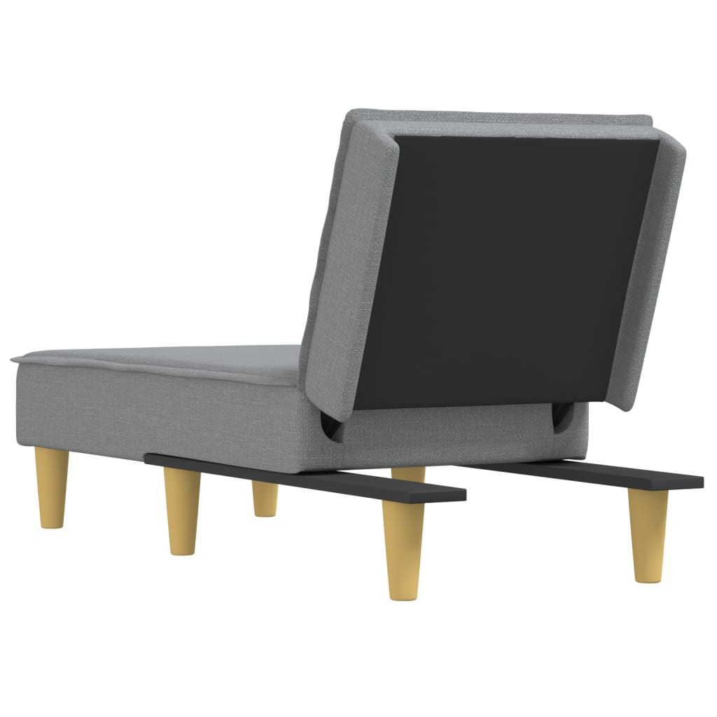 Chaise Longue in Tessuto Grigio Chiaro 352831