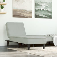 Chaise Longue in Velluto Grigio Chiaro 352835