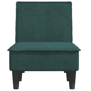 Chaise Longue in Velluto Verde Scuro 352837