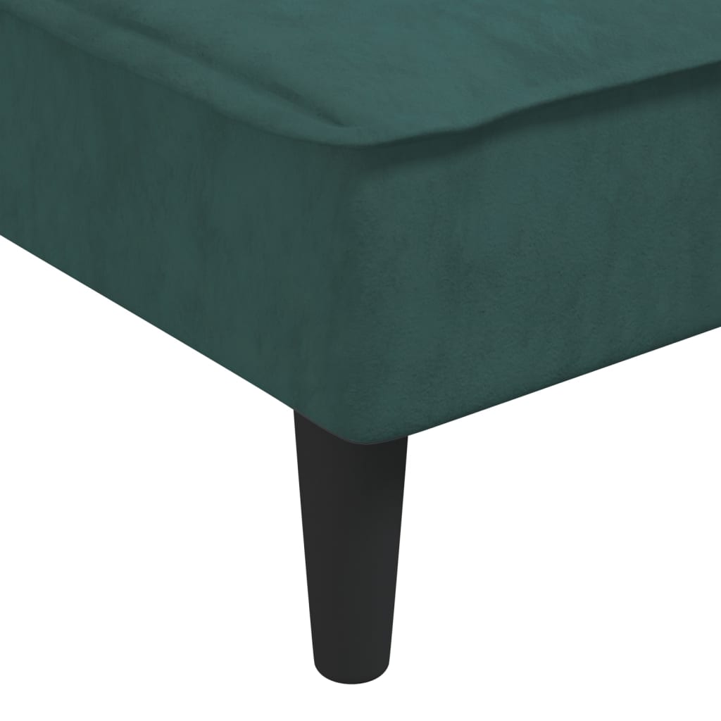 Chaise Longue in Velluto Verde Scuro 352837