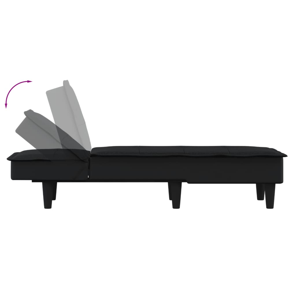 Chaise Longue in Tessuto Nero 352842