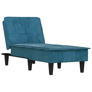 Chaise Longue in Velluto Blu 352843