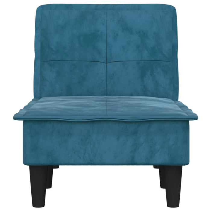 Chaise Longue in Velluto Blu 352843