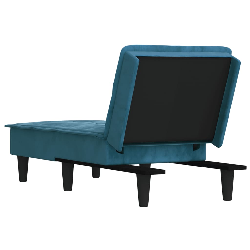 Chaise Longue in Velluto Blu 352843