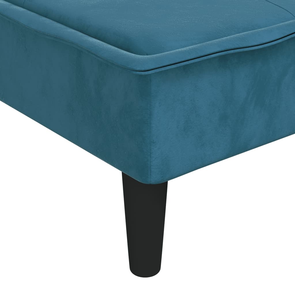 Chaise Longue in Velluto Blu 352843