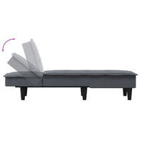 Chaise Longue in Velluto Grigio Scuro 352845