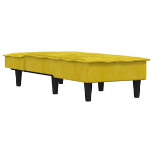 Chaise Longue in Velluto Giallo 352848