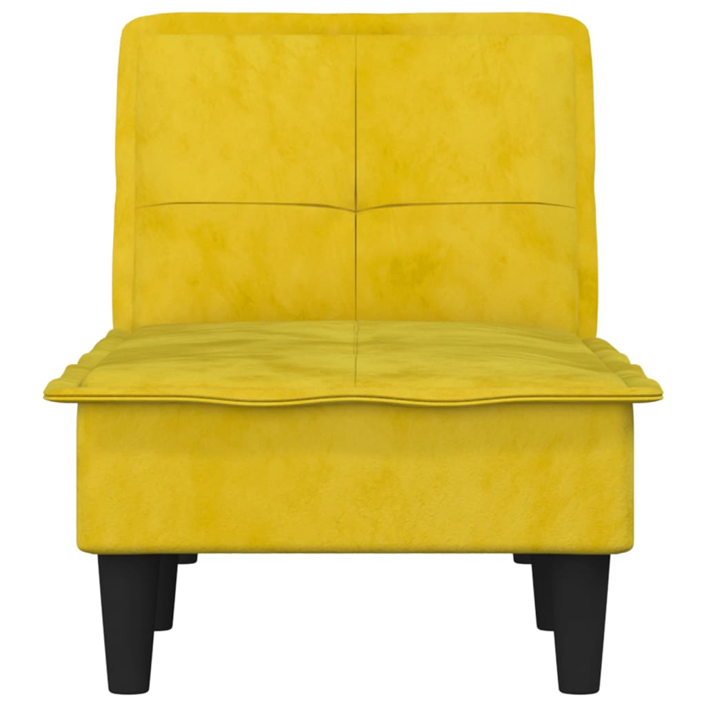 Chaise Longue in Velluto Giallo 352848