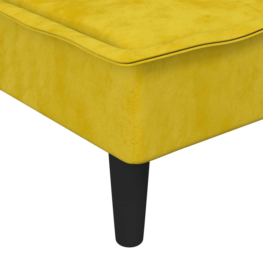 Chaise Longue in Velluto Giallo 352848