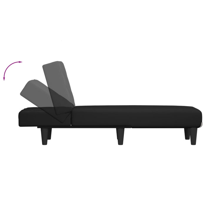 Chaise Longue in Tessuto Nero 352855