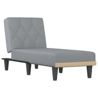 Chaise Longue in Tessuto Grigio Chiaro 352856