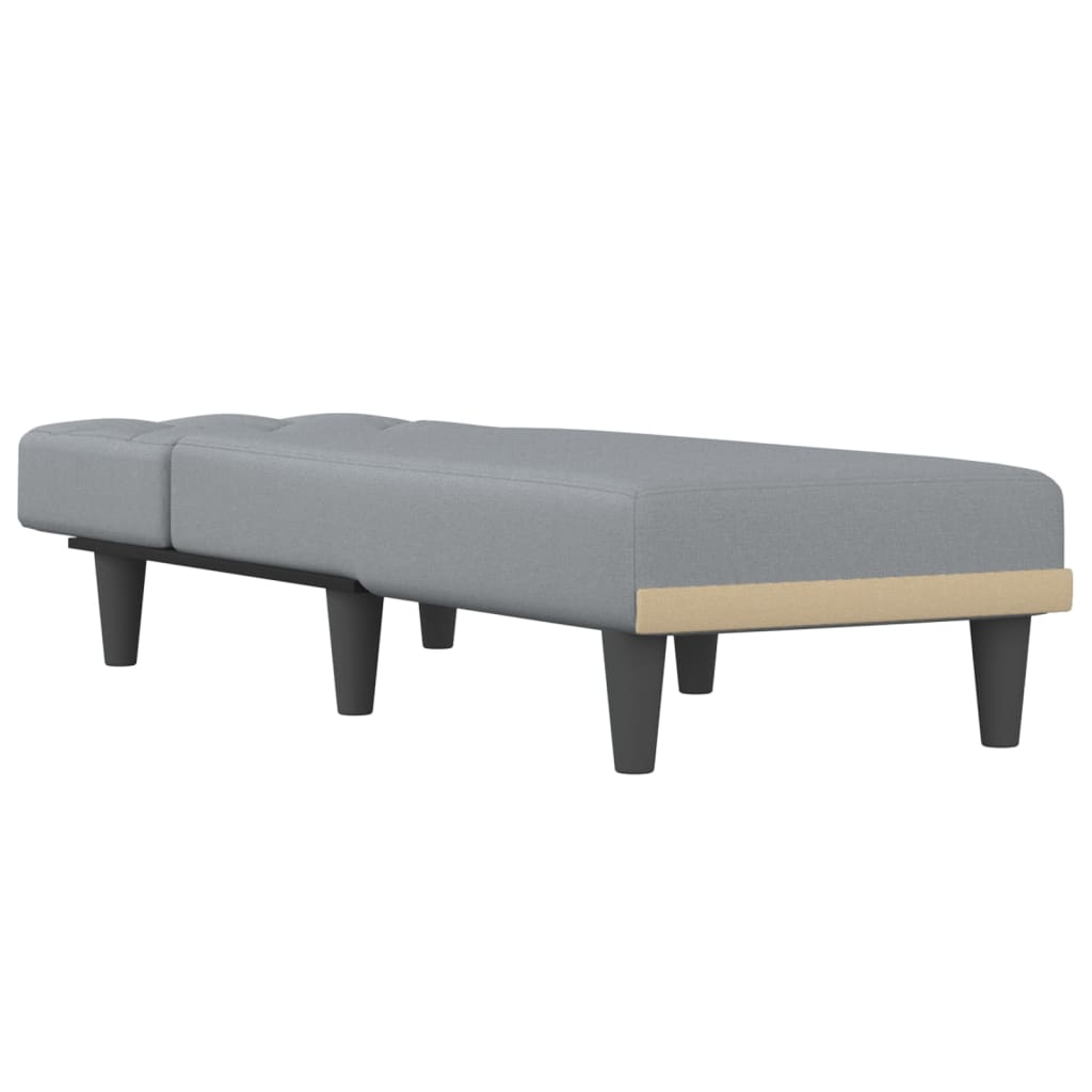 Chaise Longue in Tessuto Grigio Chiaro 352856