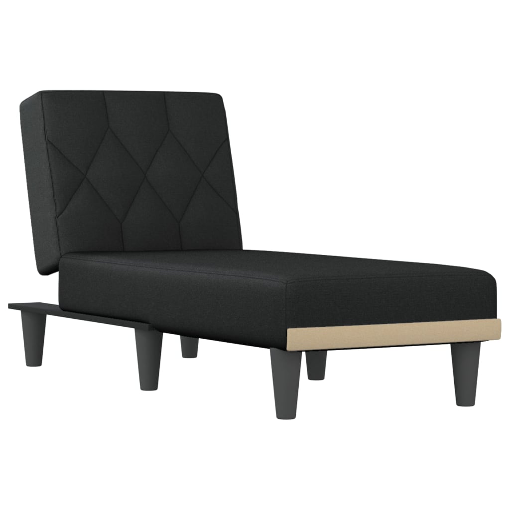 Chaise Longue in Tessuto Nero 352858