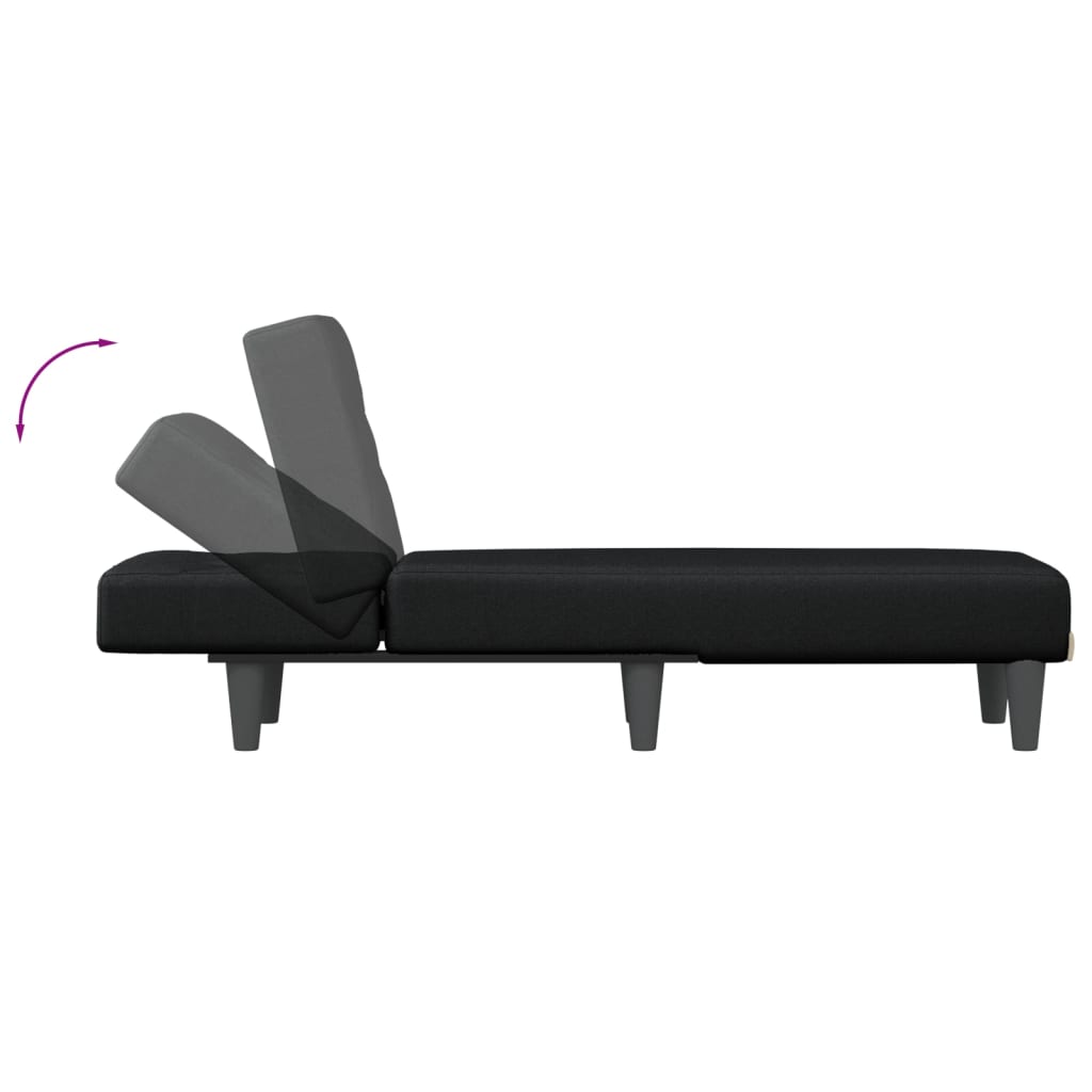 Chaise Longue in Tessuto Nero 352858