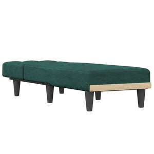 Chaise Longue in Velluto Verde Scuro 352862