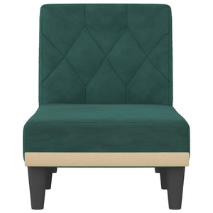 Chaise Longue in Velluto Verde Scuro 352862