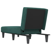 Chaise Longue in Velluto Verde Scuro 352862