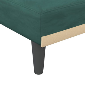 Chaise Longue in Velluto Verde Scuro 352862