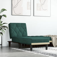 Chaise Longue in Velluto Verde Scuro 352862