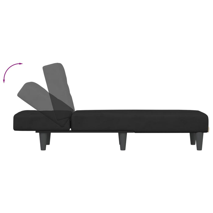 Chaise Longue in Velluto Nero 352863