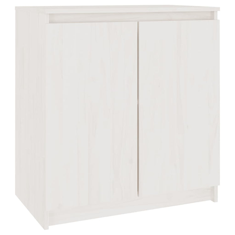 Armadietto Bianco 60x36x65 cm in Legno Massello di Pino 833098