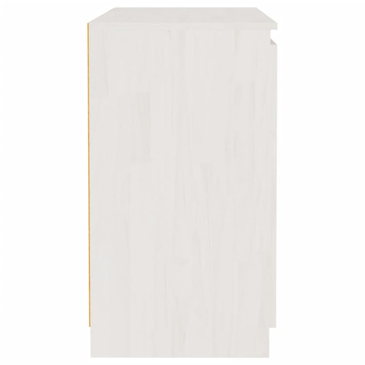 Armadietto Bianco 60x36x65 cm in Legno Massello di Pino 833098