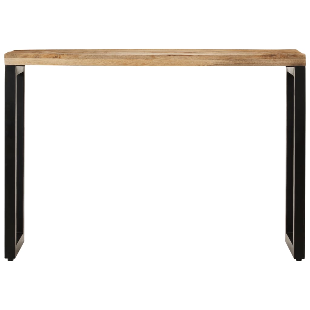 Tavolo Consolle 110x35x76 cm in Legno Grezzo Massello di Mangocod mxl 127796