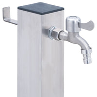 Colonna d'Acqua da Giardino 60 cm Acciaio Inox Quadrato 364497