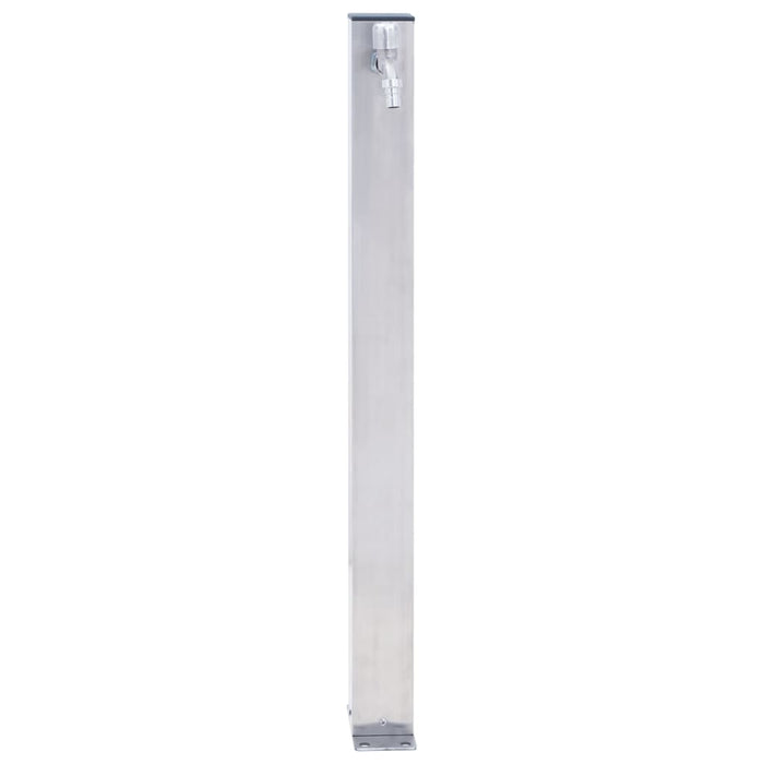 Colonna d'Acqua da Giardino 80 cm Acciaio Inox Quadrato 364498