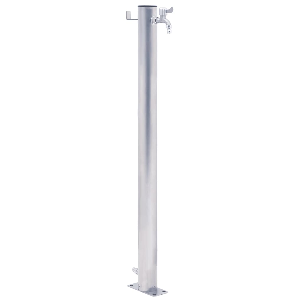 Colonna d'Acqua da Giardino 40 cm Acciaio Inox Rotonda 364500