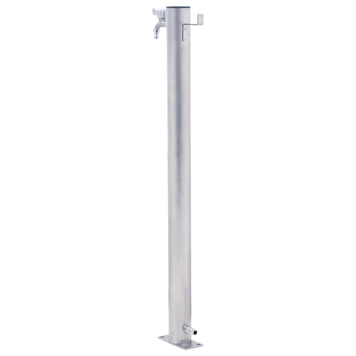 Colonna d'Acqua da Giardino 60 cm Acciaio Inox Rotonda 364501