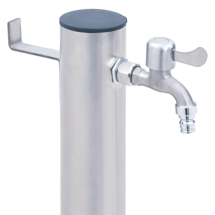 Colonna d'Acqua da Giardino 60 cm Acciaio Inox Rotonda 364501