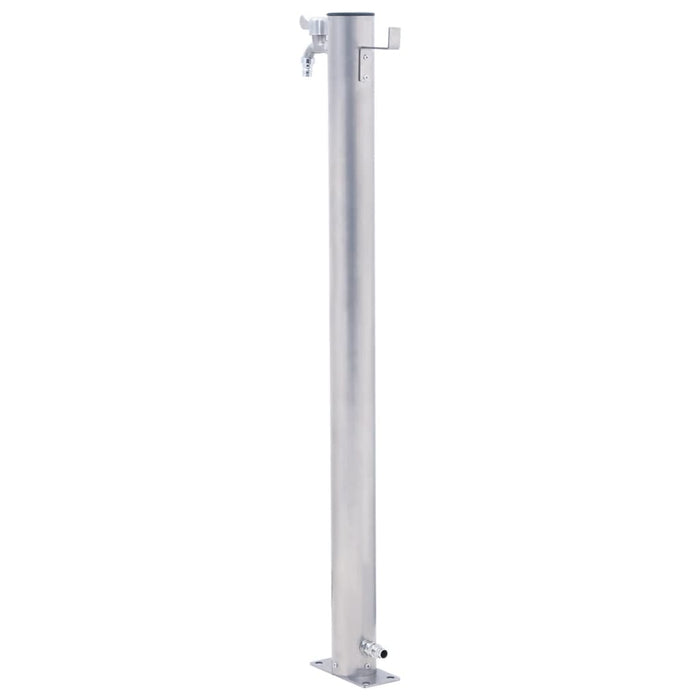 Colonna d'Acqua da Giardino 80 cm Acciaio Inox Rotonda 364502