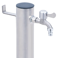 Colonna d'Acqua da Giardino 80 cm Acciaio Inox Rotonda 364502