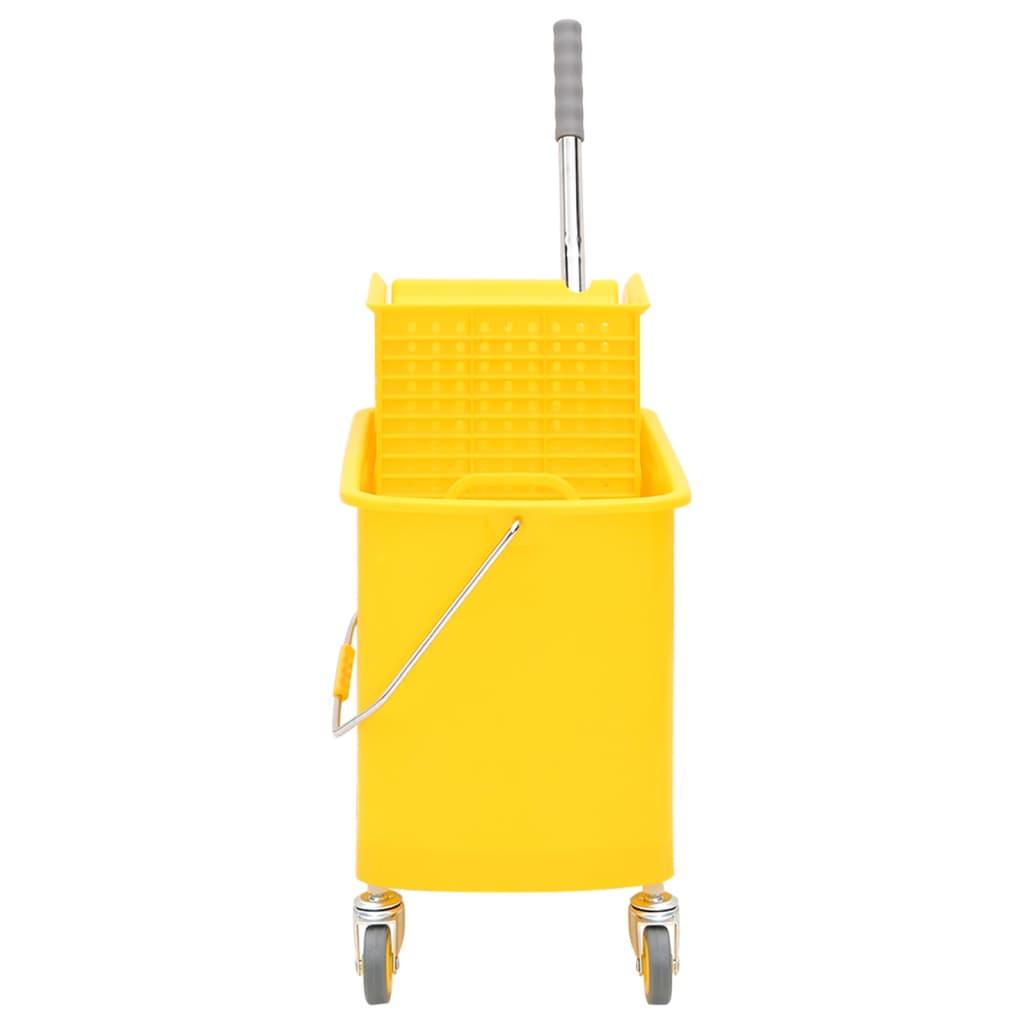 Secchio Mocio con Strizzatoio e Ruote Giallo 20 L Polipropilene cod mxl 103058