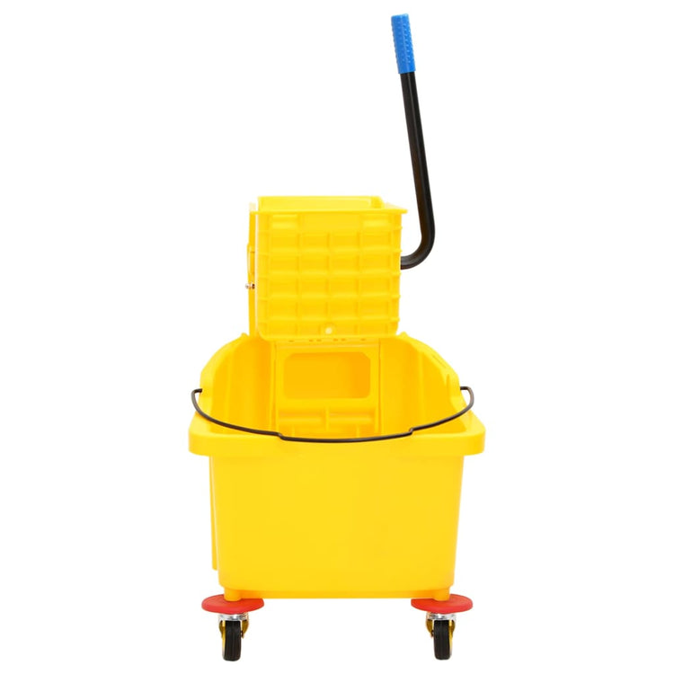 Secchio Mocio con Strizzatoio e Ruote Giallo 36 L Polipropilene 154461