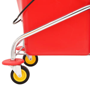 Carrello Pulizie con Secchi e Strizzatoio PP e Acciaio Cromato 154462