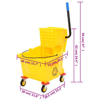 Carrello per Pulizie con Secchio Mocio in Polipropilene 3186936