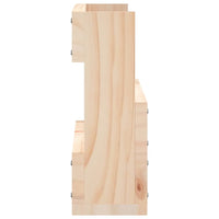 Scarpiere a Parete 2 pz 59x9x23 cm Legno Massello di Pino 833273