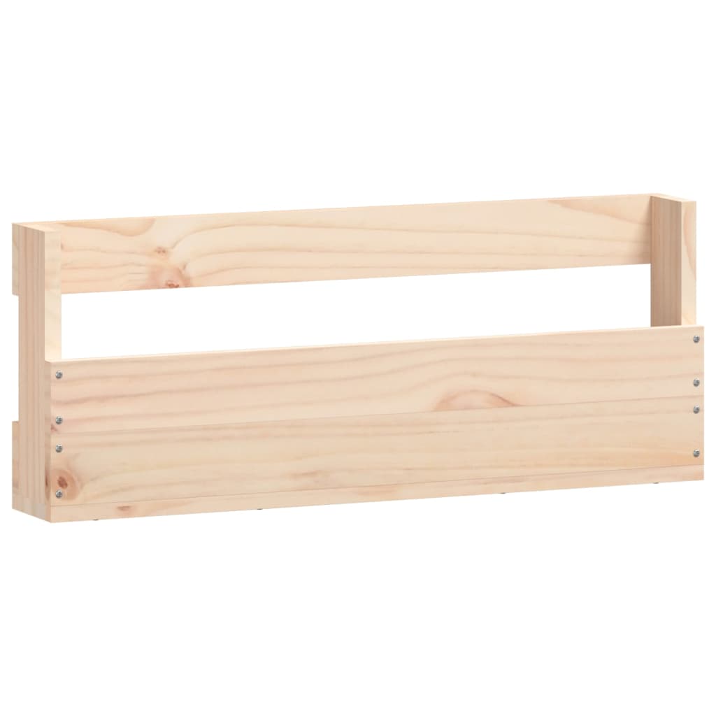 Scarpiere a Parete 2 pz 59x9x23 cm Legno Massello di Pino 833273