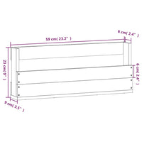 Scarpiere a Parete 2 pz 59x9x23 cm Legno Massello di Pino 833273