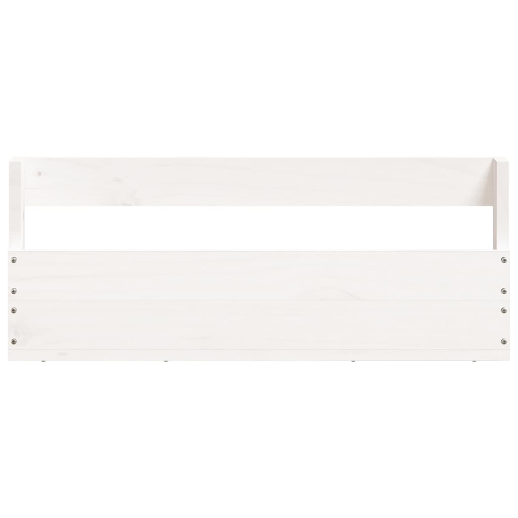 Scarpiere a Parete 2 pz Bianco 59x9x23cm Legno Massello di Pino 833274