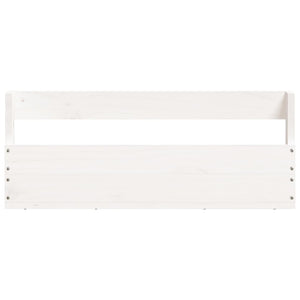 Scarpiere a Parete 2 pz Bianco 59x9x23cm Legno Massello di Pino 833274