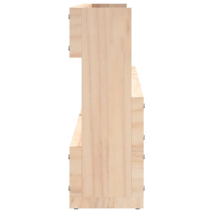 Scarpiere a Parete 2 pz 110x9x23 cm Legno Massello di Pino 833275