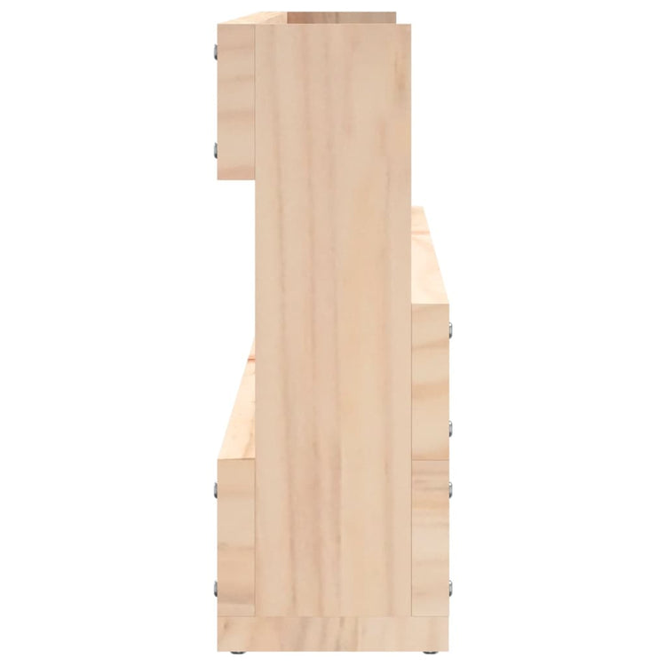 Scarpiere a Parete 2 pz 110x9x23 cm Legno Massello di Pino 833275