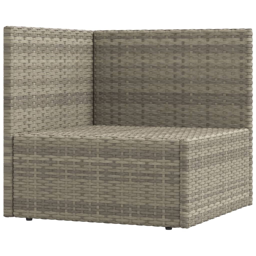 Set Divani da Giardino 9 pz con Cuscini in Polyrattan Grigio 3187178