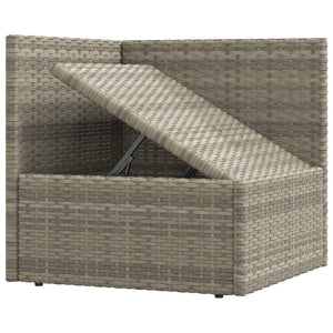 Set Divani da Giardino 9 pz con Cuscini in Polyrattan Grigio 3187178